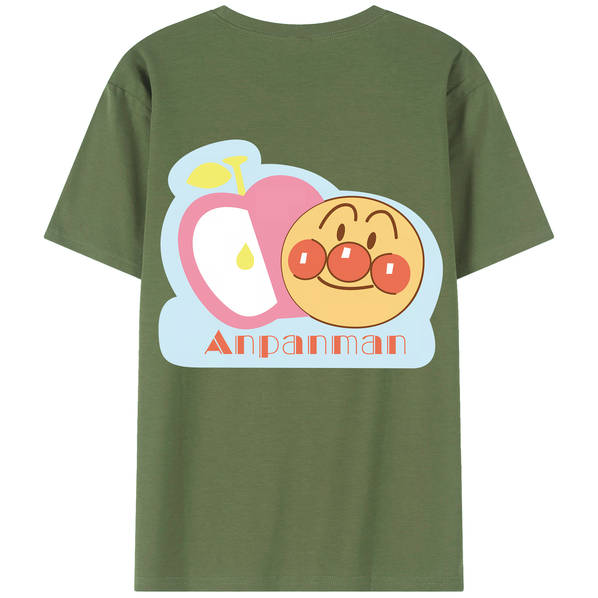 （画像用） アンパンマン Anpanman 綿100％ メンズ半袖Tシャツ（バックプリント） 通気性